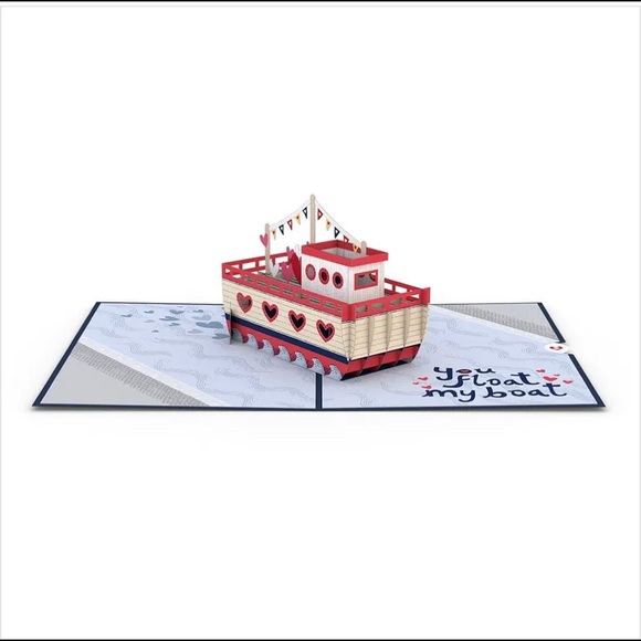 Love pop Valentine’s Day Card "you float my boat" NEW sealed - Picture 3 of 7